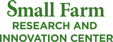 Small Farm Research Center Building Modern research and innovation center on a small farm with greenhouses and outdoor farming areas.